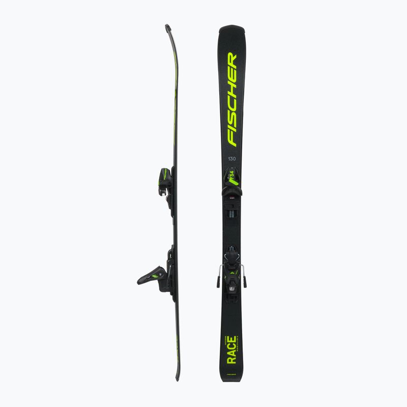 Лижі гірські дитячі Fischer RC4 RACE JR JRs + FJ4 CA JRs black/yellow 2