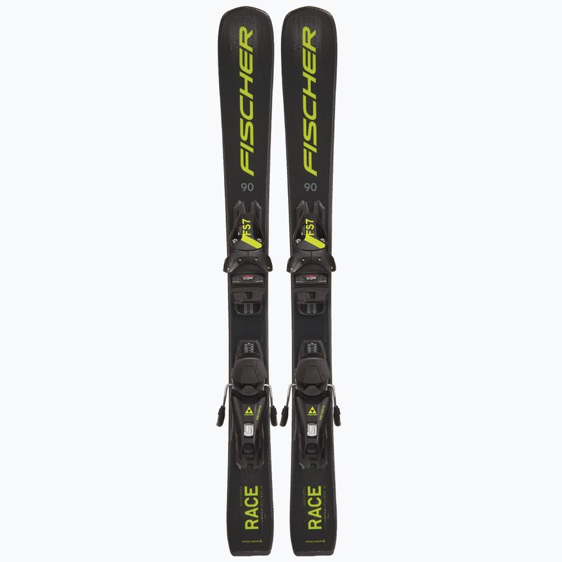 Лижі гірські дитячі Fischer RC4 RACE JR JRs + FJ4 CA JRs black/yellow 10