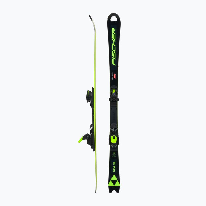 Лижі гірські дитячі Fischer RC4 Worldcup SL JR. M/O-Plate + RC4 Z9 GW AC black/yellow 2