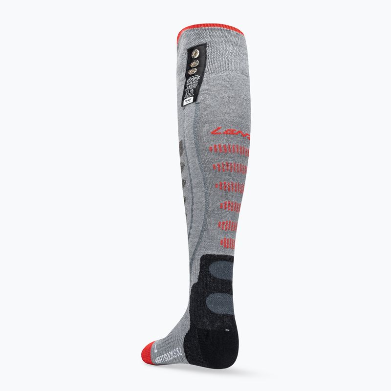 Шкарпетки гірськолижні з підігрівом Lenz Heat Sock 5.1 Toe Cap Slim Fit grey/red 2