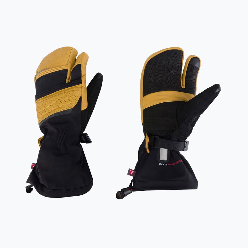 Рукавиці лижні з підігрівом Lenz Heat Glove 8.0 Finger Cap Lobster чорно-жовті 1207