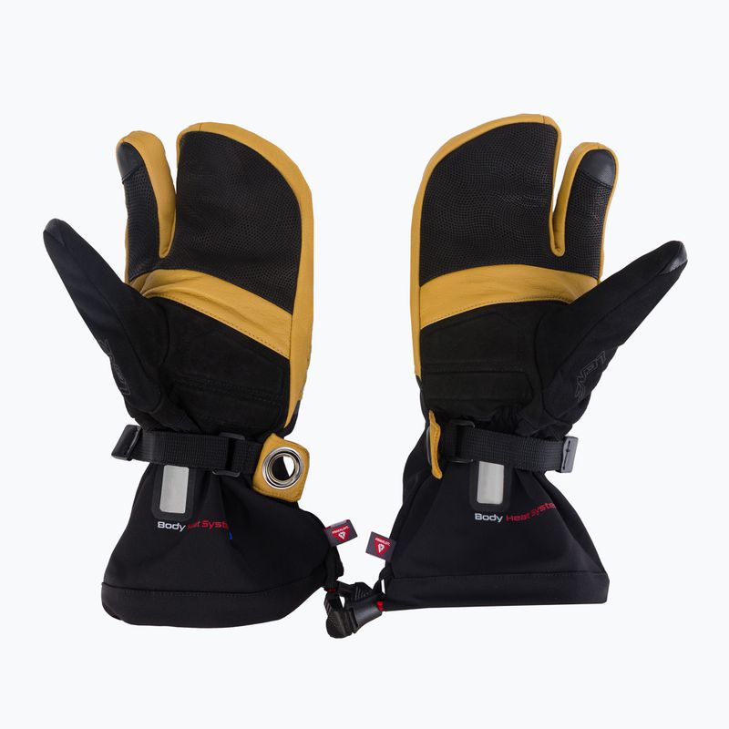 Рукавиці лижні з підігрівом Lenz Heat Glove 8.0 Finger Cap Lobster чорно-жовті 1207 4