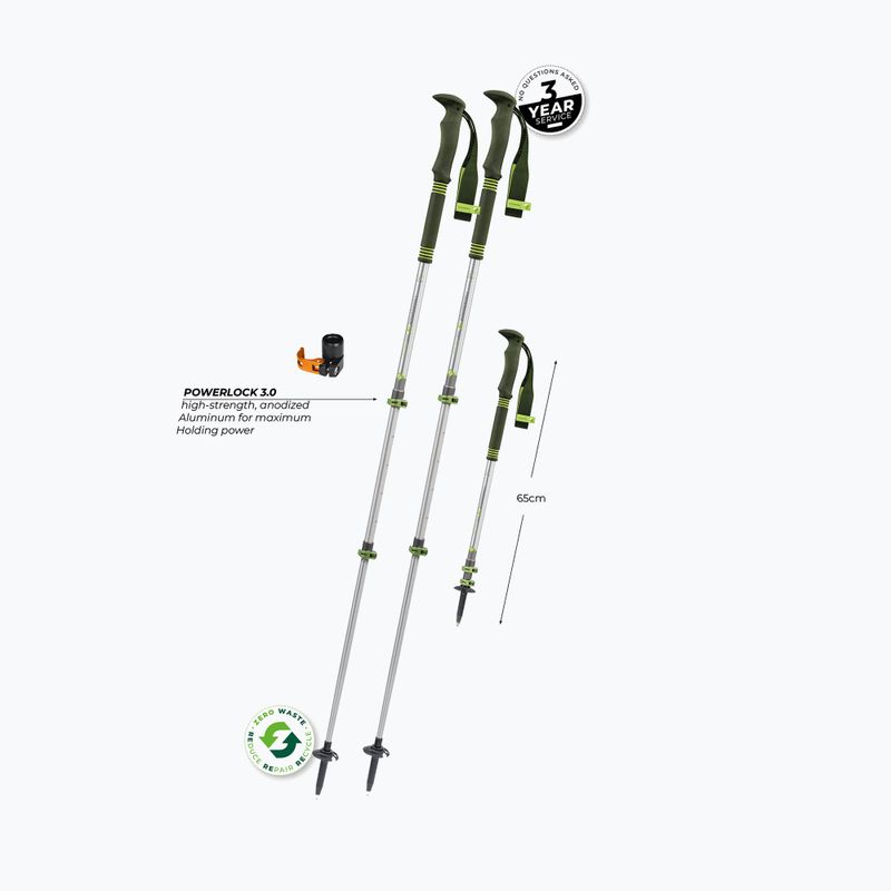 Палиці трекінгові Komperdell Explorer Zero green 10