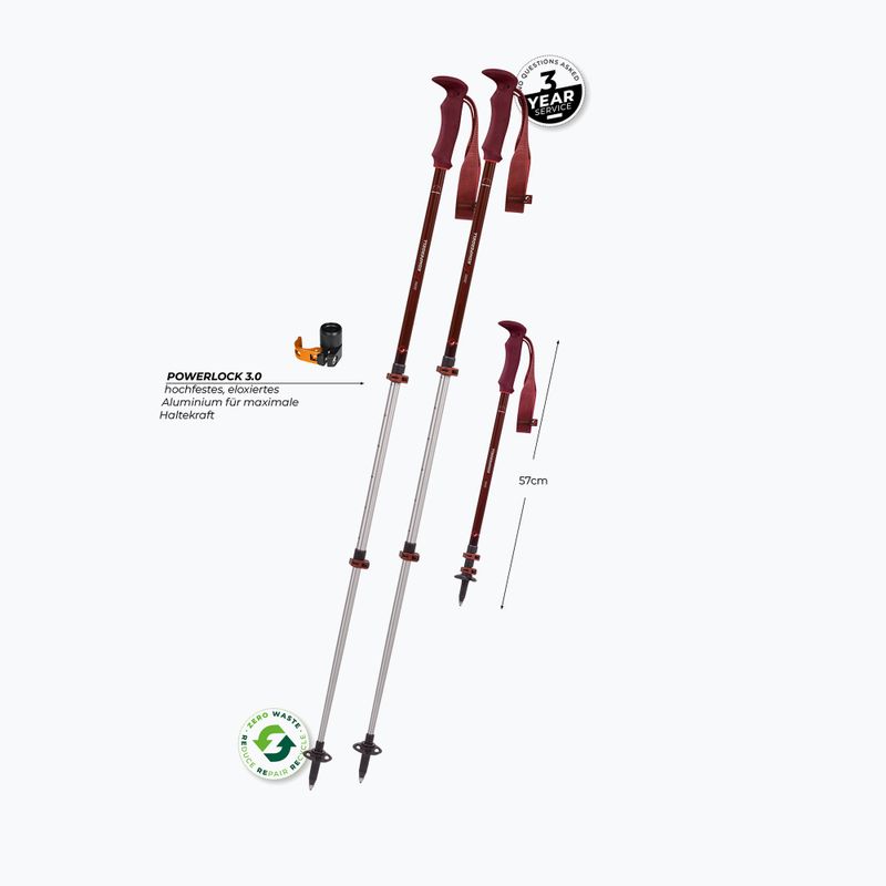 Палиці трекінгові Komperdell Trailmaster Zero Compact malbec 2