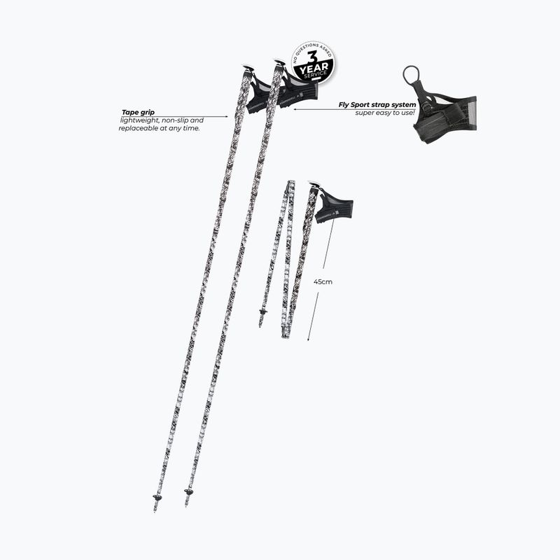 Палиці для бігу Komperdell FXP Carbon The Erlkönig black/white 2