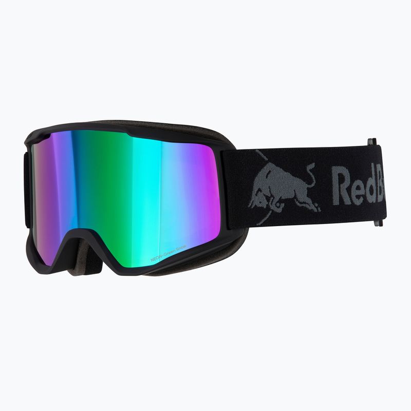 Гірськолижні окуляри Red Bull Spect Neon matt black/brown with green mirror 2