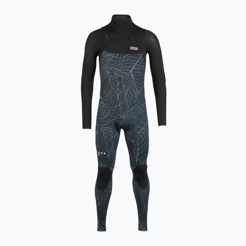 Гідрокостюм чоловічий ION Seek Core 3/2 мм Front Zip distorted black 2