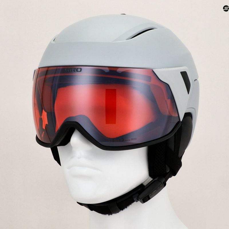 Шолом гірськолижний Giro Orbit Spherical matte light grey/vivid ember 9