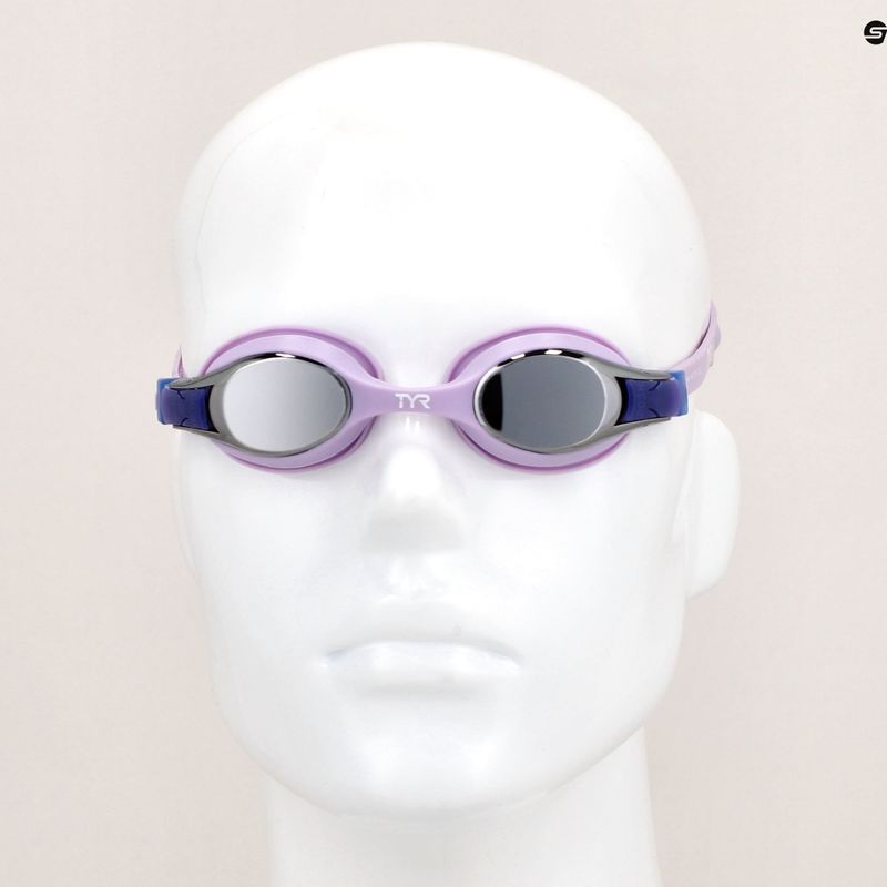 Окуляри  для плавання дитячі TYR Swimple Metallized silvger/purple 7