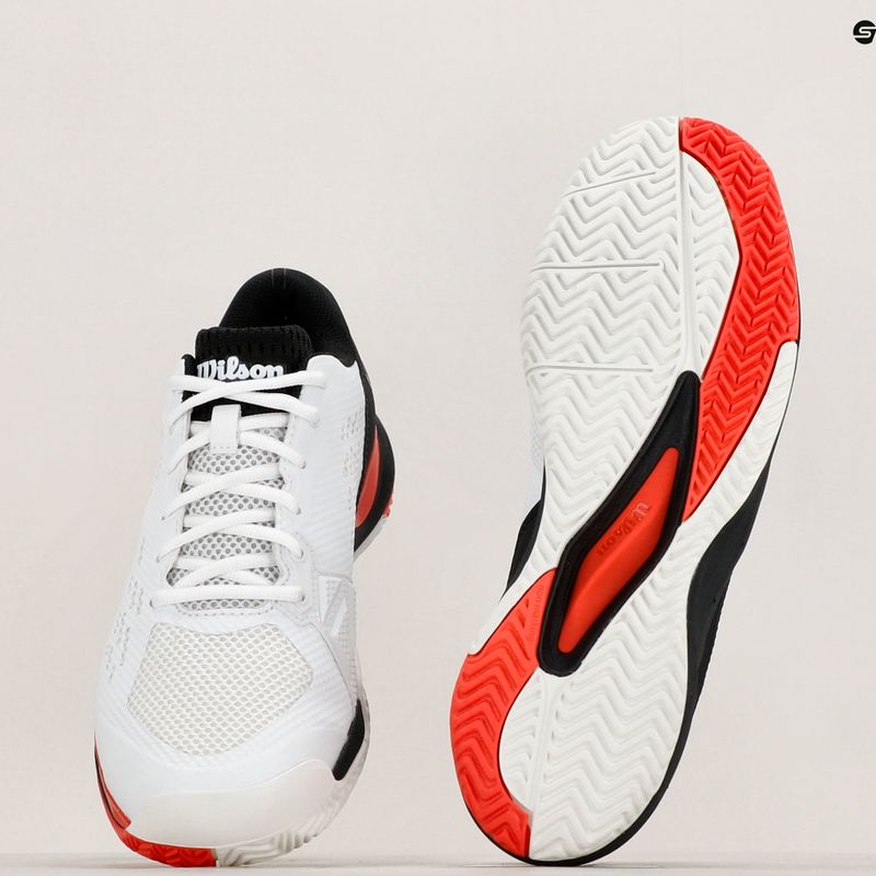 Кросівкі тенісні чоловічі Wilson Rush Pro Ace white/red/poppy red 12