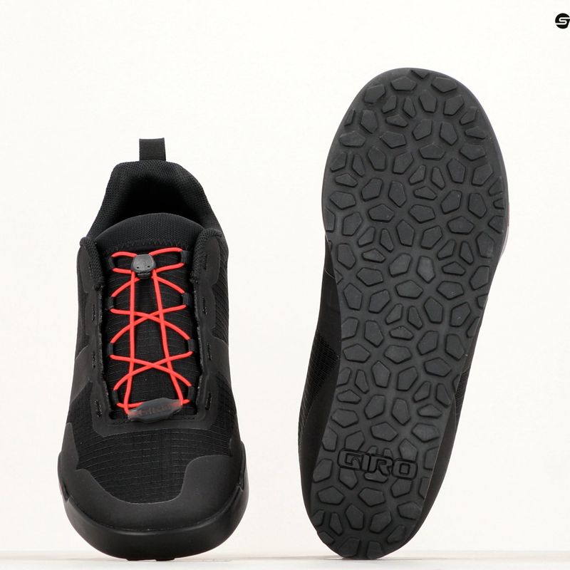 Кросівки велосипедні на платформі чоловічі Giro Tracker Fastlace black/bright red 8