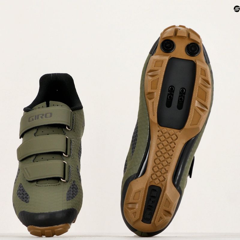 Кросівки велосипедні МТВ чоловічі Giro Ranger olive gum 8