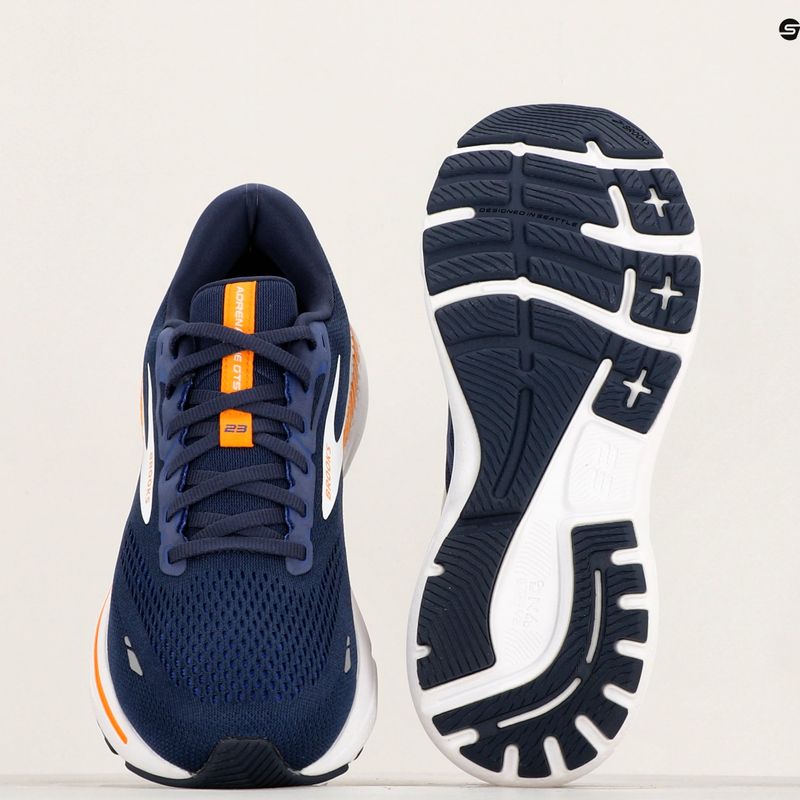 Черевики для бігу чоловічі Brooks Adrenaline GTS 23 peacoat/ultramarina/orange 12