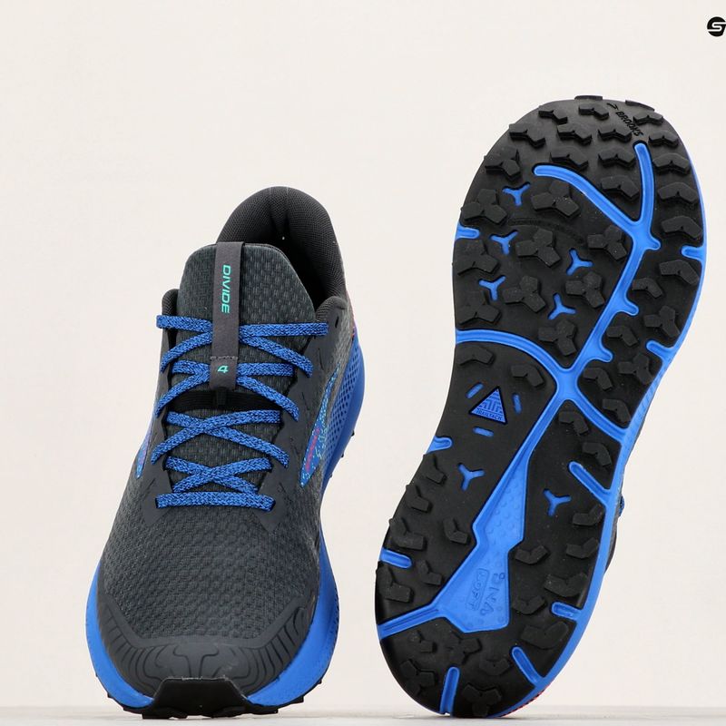 Черевики для бігу чоловічі Brooks Divide 4 ebony/black/victoria blue 12