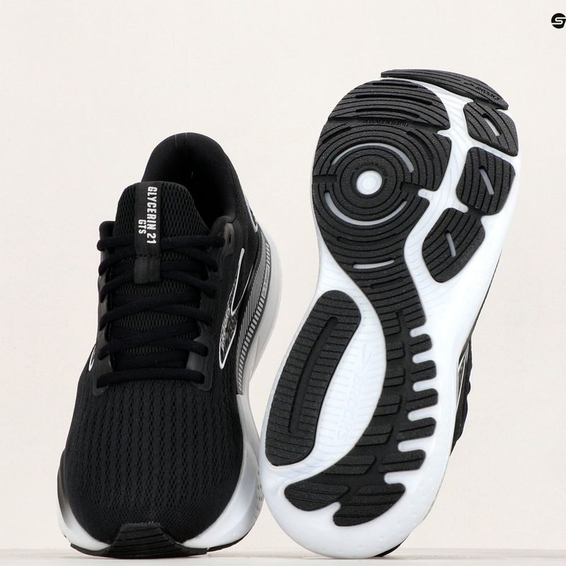 Черевики для бігу чоловічі Brooks Glycerin GTS 21 black/grey/white 12