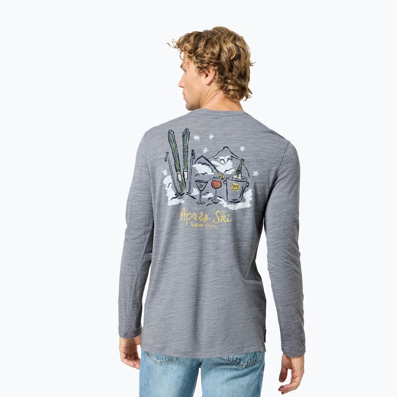 Лонгслів чоловічий super.natural Apres Ski cashmere grey melange/various 3