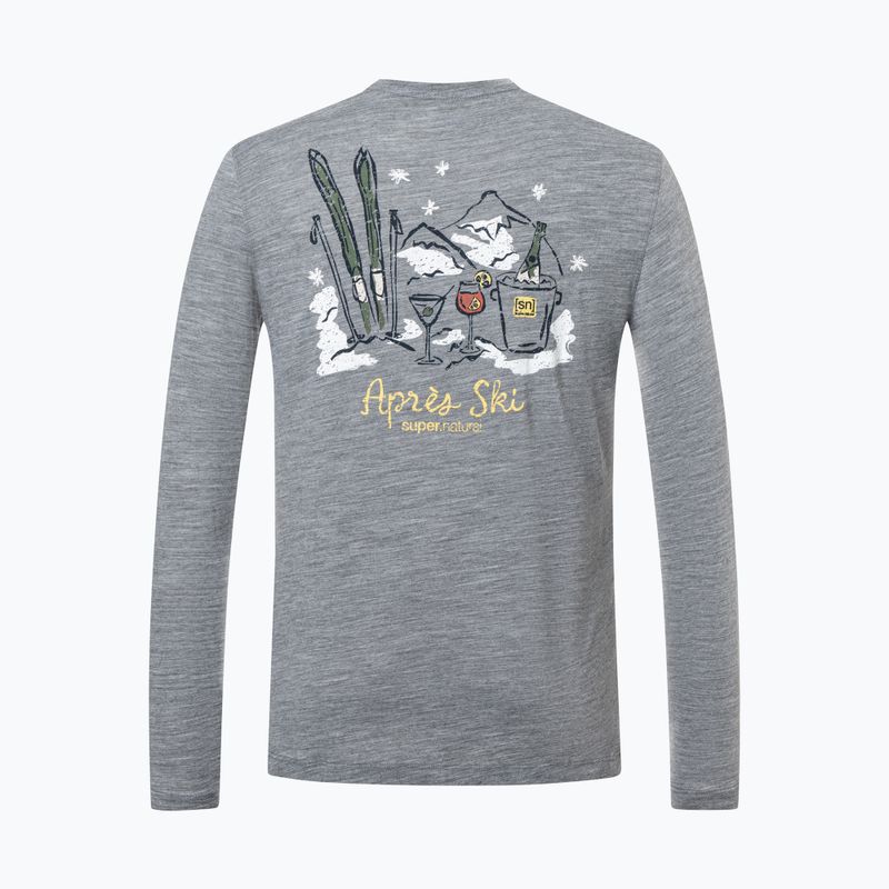 Лонгслів чоловічий super.natural Apres Ski cashmere grey melange/various 6