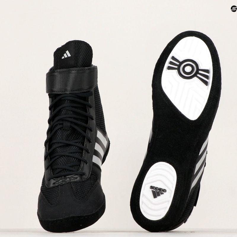 Кросівки боксерські чоловічі adidas Combat Speed.5 black/silver BA8007 10