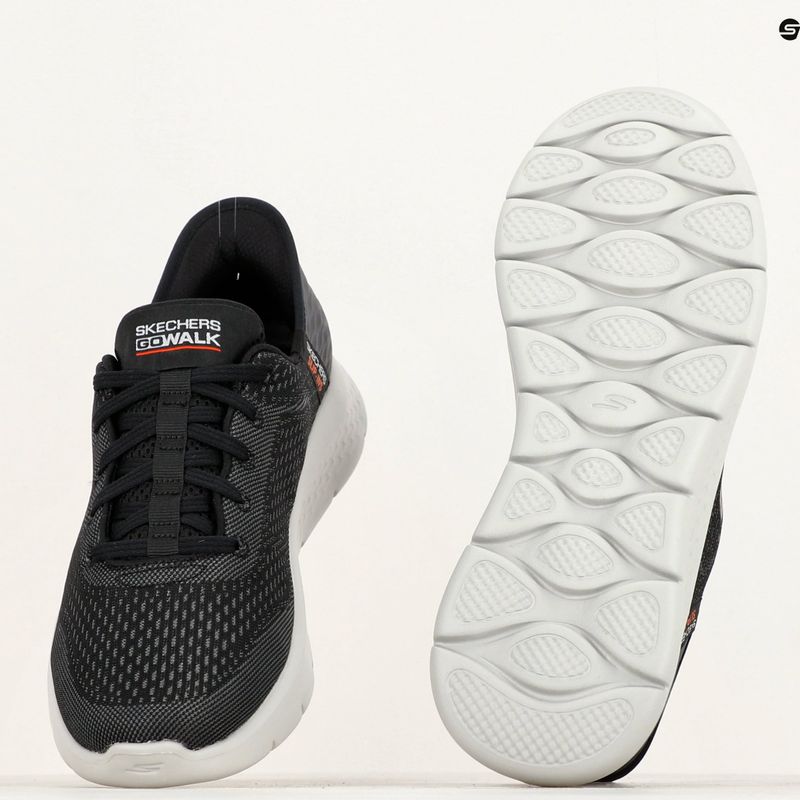 Кросівки чоловічі SKECHERS Slip-ins Go Walk Flex New World black/white/orange 10