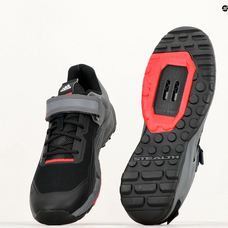 Кросівки велосипедні МТВ чоловічі adidas FIVE TEN Trailcross Clip In core black/grey three/red 22