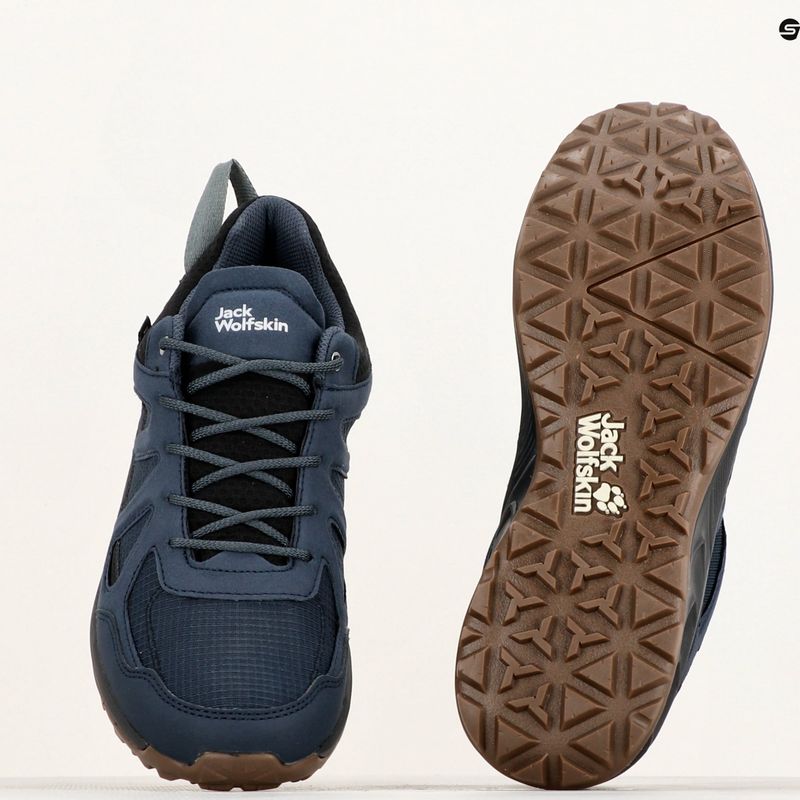 Черевики трекінгові чоловічі Jack Wolfskin Woodland 2 Texapore Low night blue 10