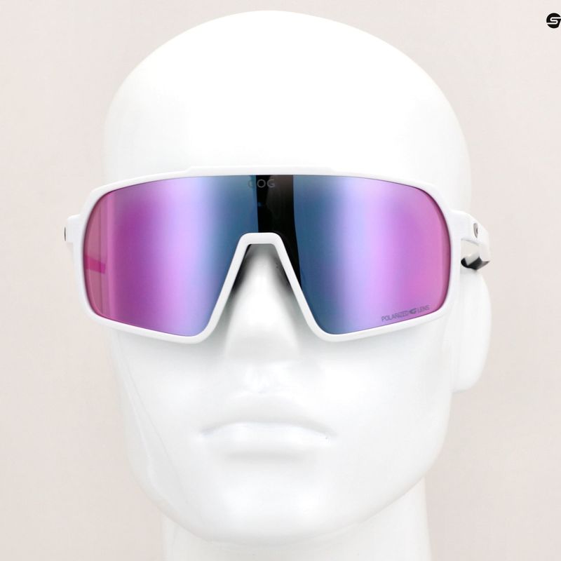 Окуляри сонцезахисні GOG Okeanos matt white/black/polychromatic purple-green 7