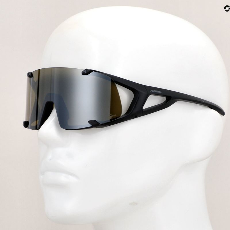 Окуляри сонцезахисні Alpina Hawkeye Q-Lite black matt/silver mirror 8