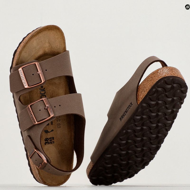 BIRKENSTOCK Milano BFBC Вузькі босоніжки кольору мокко 11