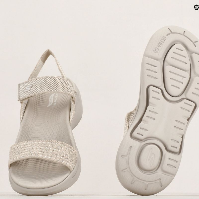 Жіночі босоніжки SKECHERS Go Walk Arch Fit поліровані бежеві 10