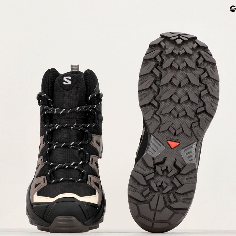 Жіночі туристичні черевики Salomon X Ultra 360 MID GTX чорні/сливовий кошеня/сланець 9