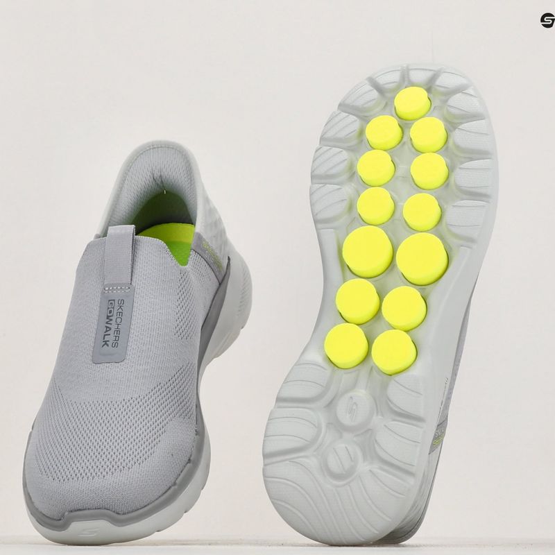 Кросівки чоловічі SKECHERS Slip-ins Go Walk 6 Easy On grey/grey/green 9
