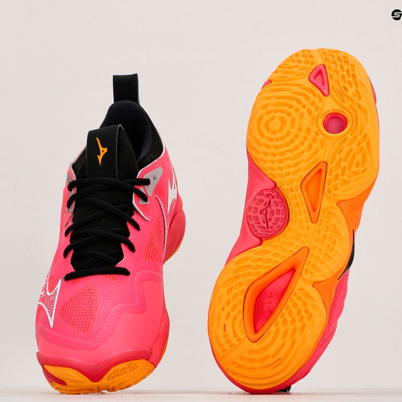 Кросівки для волейболу чоловічі Mizuno Wave Momentum 3 radiant red/white/carrot curl 10