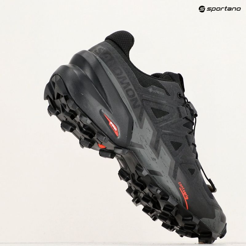 Жіночі бігові кросівки Salomon Speedcross 6 GTX чорний/чорний/фан 9