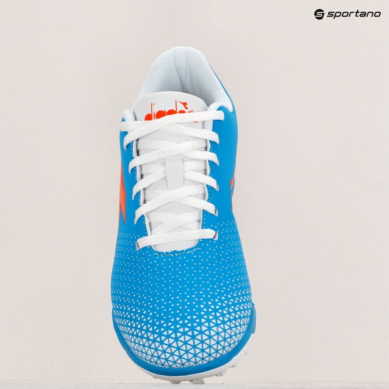 Дитячі футбольні бутси Diadora Pichichi 6 TF JR сині флуоресцентні/білі/помаранчеві 11