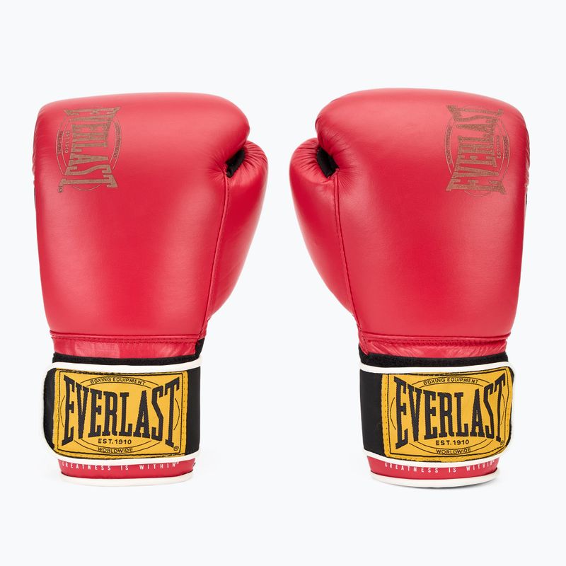 Рукавиці боксерські Everlast 1910 Classic red 2