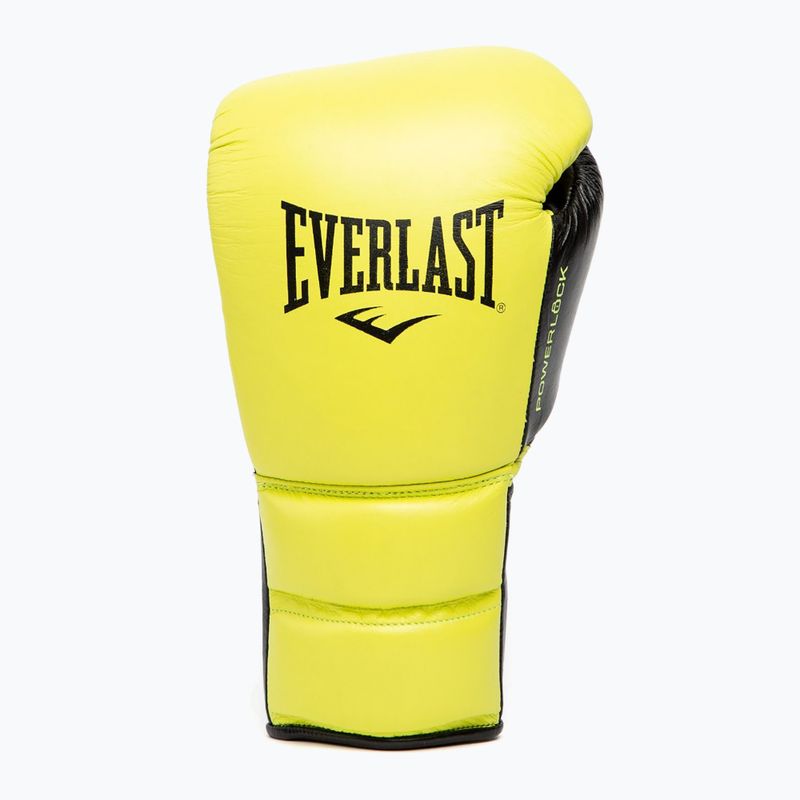Боксерські рукавички Everlast Powerlock 2 Laced Pro Training неоново-жовті 8