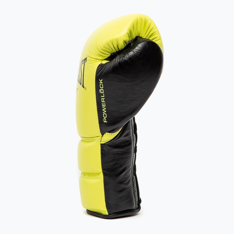 Боксерські рукавички Everlast Powerlock 2 Laced Pro Training неоново-жовті 10