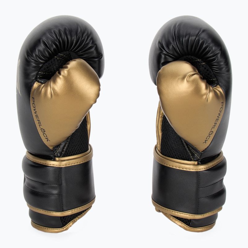 Рукавиці боксерські Everlast Powerlock 2 black/gold 4