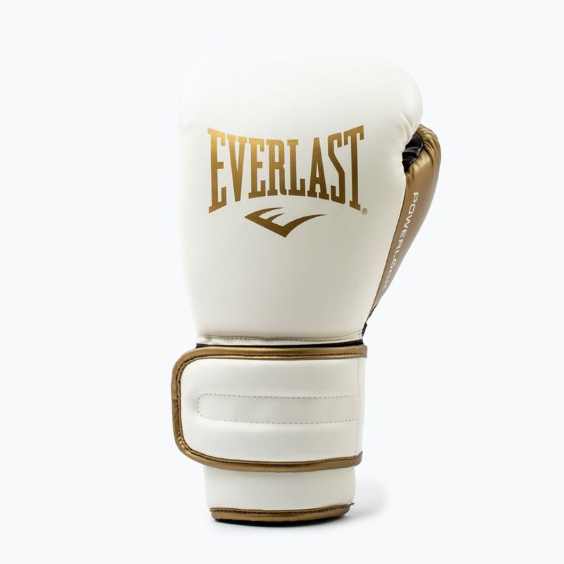 Боксерські рукавички Everlast Powerlock 2 білі/золоті 2