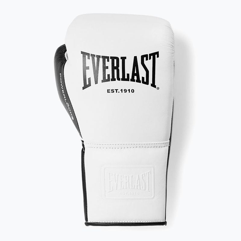 Рукавиці боксерські Everlast Powerlock Pro OG Laced white/black 2