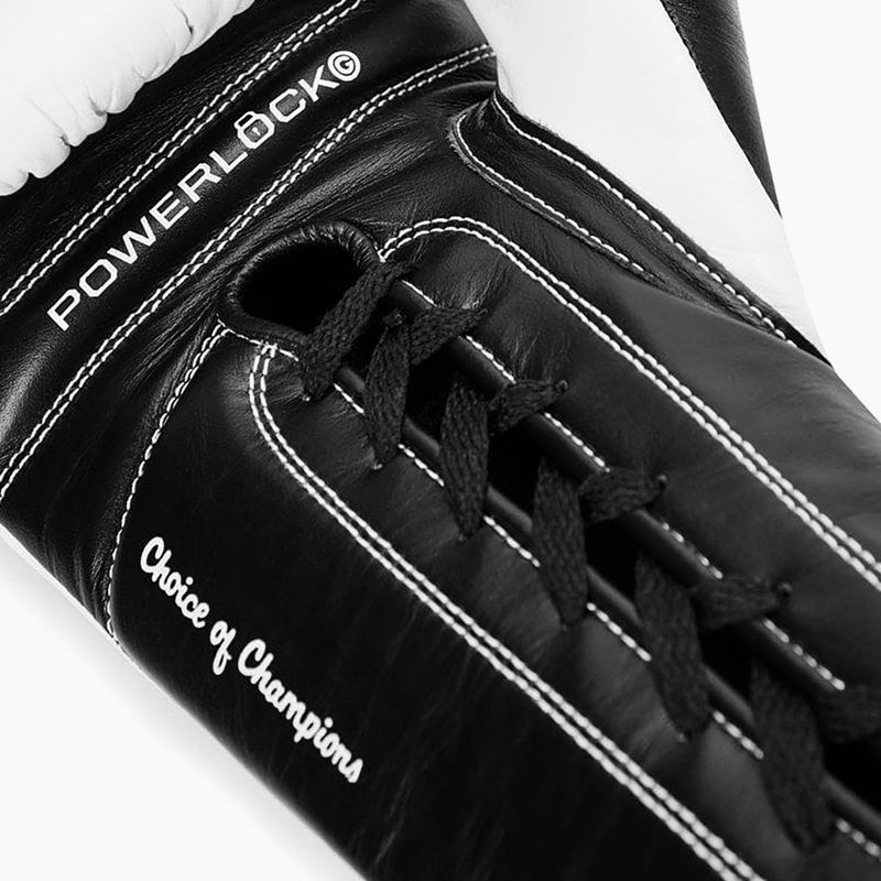 Рукавиці боксерські Everlast Powerlock Pro OG Laced white/black 4