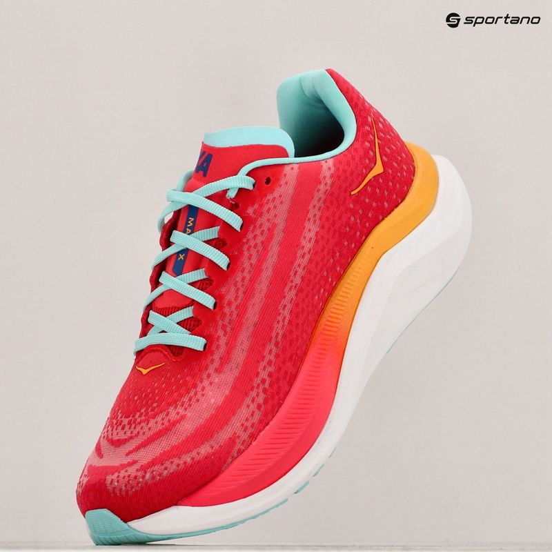 Кросівкі для бігу чоловічі HOKA Mach X cerise/cloudless 9