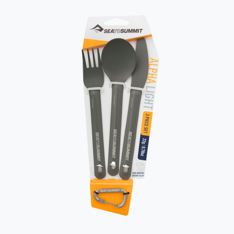 Набір столових приборів Sea to Summit AlphaLight Cutlery Set чорний ACUTALSET3