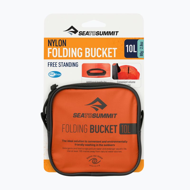 Відро Sea to Summit Folding Bucket 10 l помаранчеве AFB10