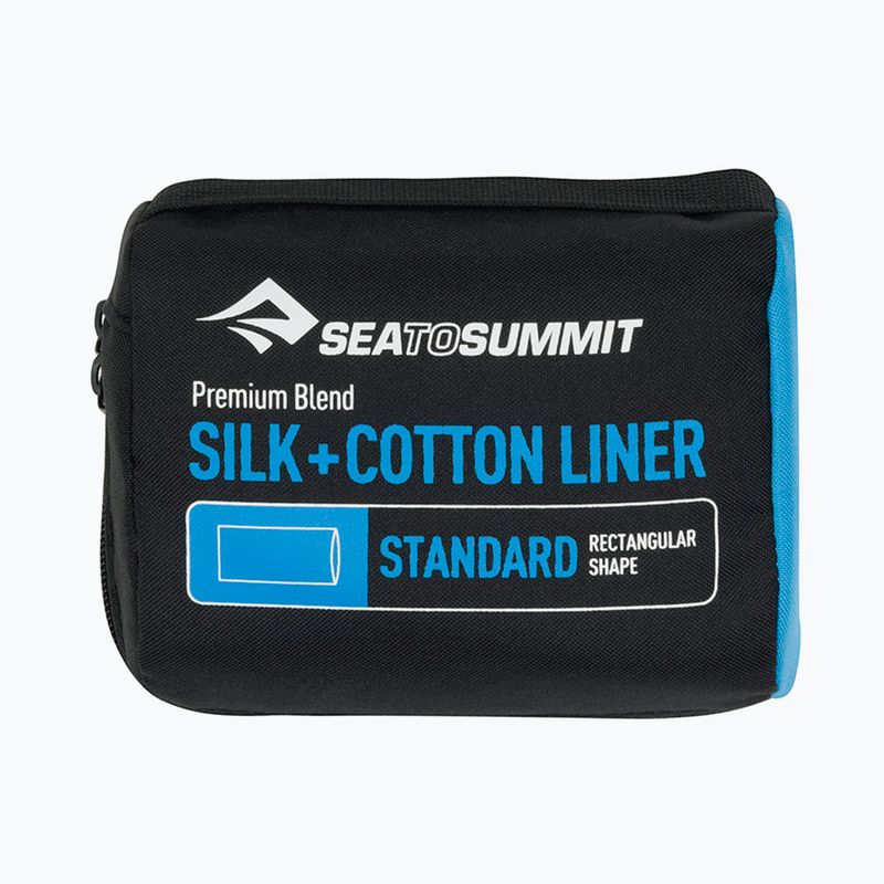 Вкладиш для спального мішка Sea to Summit Silk/Cotton Travel Liner синій ASLKCTNSTDNB