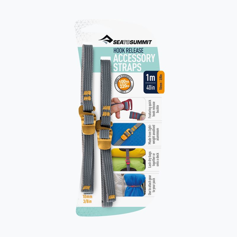 Ремені з гачками Sea to Summit Hook Release Accessory Strap 1 м yellow 2