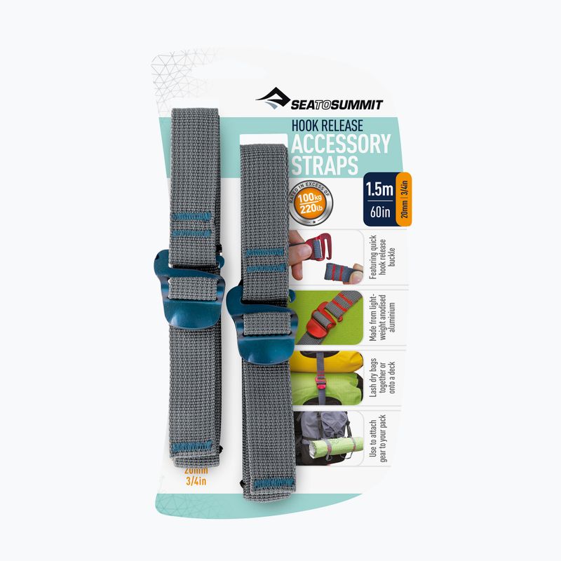 Ремені з гачками Sea to Summit Hook Release Accessory Strap 1,5 м blue 2