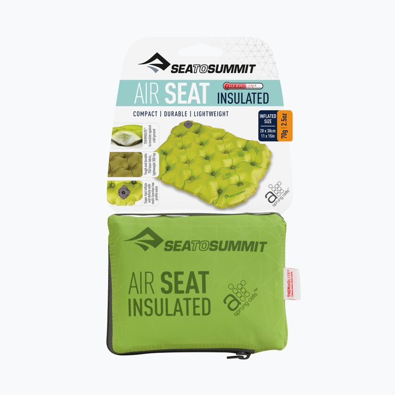 Килимок надувний для сидіння Sea to Summit Air Seat Insulated green 11