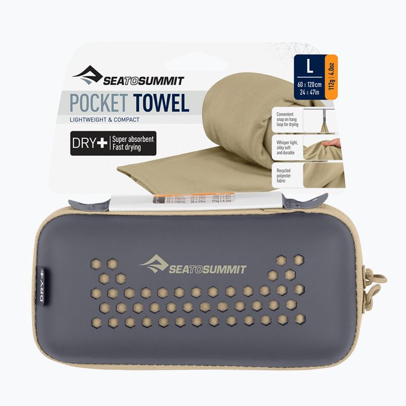 Рушник швидковисихаючий Sea to Summit Pocket Towel desert 3