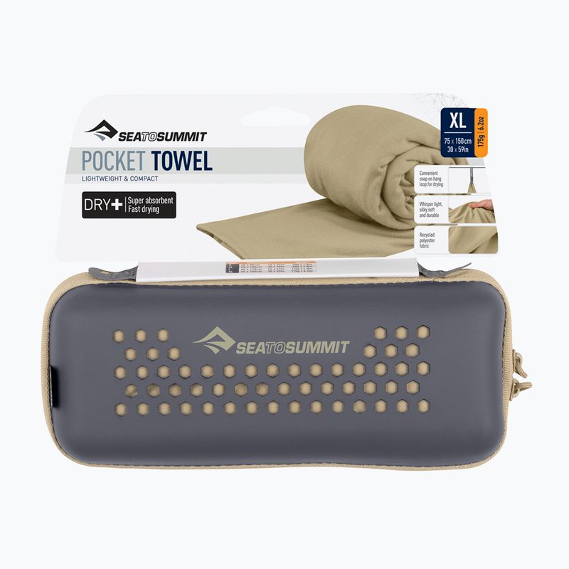 Рушник швидковисихаючий Sea to Summit Pocket Towel desert 3